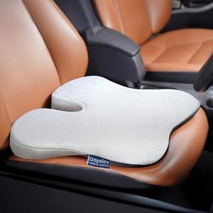 Doyelex Car Wedge Seat Cushion with Wedge Design, Memory Foam Car Seat Height Cushion for Long Drives, Relieves Hip Pain & Tailbone Pain, Car Coccyx Cushion with Non-Slip Base and 3D Mesh Fabric