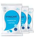 DYMACARE No Rinse Shampoo Cap | Rinse Free Shower Cap that Shampoos & Conditions | pH Balanced, Microwaveable, No Rinse Waterless Hair Wash | 3 Caps