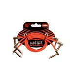 Ernie Ball 12 inch Flat Ribbon Patch Cable 3-Pack - Red