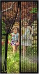 Magnetic Fly Screen Door, Heavy Duty Bug Mesh Curtain with Powerful Magnetskeep Bugs Out Lets Fresh Air in,110 * 220cm (Black)