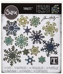 Sizzix Thinlits Die Set 661599, Paper Snowflakes Mini by Tim Holtz, 14 Pack