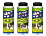 Move It Cat & Dog Garden Repellent Granules, 240g – 100% Natural, Non-Toxic Outdoor Pet Deterrent for Flowerbeds, Lawns, Patios & Driveways – Easy to Sprinkle (3PCS)
