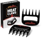 Grillaholics Meat Claws - Best Bear Claw Pulled Pork Meat Shredders in BBQ Grill Accessories - FREE Bonus - Dishwasher Safe - Premium Quality Grilling Handler Carving Fork - Set of 2 (Black)