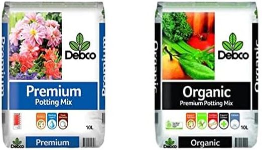 Debco Premium Potting Mix 10 litre & Organic Premium Potting Mix 10 litre