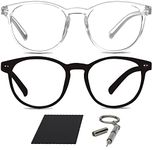 Riccardo Materossi 2 Pack Premium 99.9% Blue Light Blocking Glasses (380-410nm) - Reduce Headaches and Improve Sleep - UK Based Brand