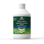 Aloe Pura Aloe Vera Peppermint & Chamomile Juice, Natural, Vegan, Cruelty Free, Digestive Enzymes, Papian & Bromelain, Food Supplement, 500 ml