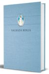 Biblia Católica en español con Virgen Milagrosa en cubierta / Catholic Bible in Spanish Hardcover, Blue