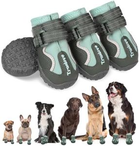 EXPAWLORER 4PCS Anti-Slip Dog Shoes - Waterproof Dog Booties & Paw Protectors with Reflective Straps for Outdoor Cold/Hot Pavement, Indoor Hardwood Floors, Winter Boots for Small Medium Large Dogs