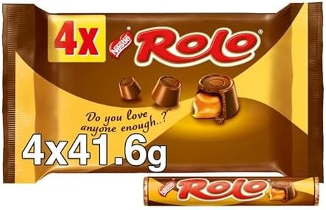 Rolo Golden Toffee Centre Chocolate Multipack, No Artificial Colours, 4 x 41.6 g