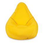 Loft 25 Bean Bag Gamer Chair | Outdoor Indoor Living Room BeanBag Seat | Water Resistant | Ergonomic Design for Body Support | Durable & Comfortable (Bean Bag, Yellow)
