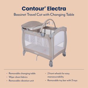 Graco Contour Electra Travel Cot – Portable Baby Playpen & Sleeper