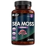 Sea Moss Tablets Extract High Strength 4000mg - Sea Moss Supplement 120 Tablets (not sea Moss Capsule) High Potency - UK Made - Vegan - Non GMO.