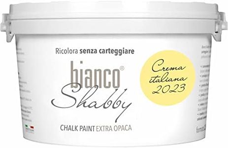 bianco Shabby® Crema Italiana 2023 - Pintura de tiza a base de agua para todas las superficies y perfecta para efectos decorativos, pintura de tiza extra mate (2,5 litros)