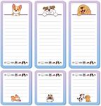 6 Pcs Funny Dog Magnetic Notepads for Refrigerator Dog Grocery List Magnet Pad for Fridge Magnet Note Pad Grocery List Shopping List for Teachers Coworkers School Classroom Office Supplies, 2 Designs