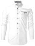 ROYALSCOUT Men Regular Fit Cotton Casual Shirt (S, White)