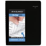 AT-A-GLANCE 2024 Daily Four Person Appointment Book, DayMinder, Quarter-Hourly Appointment Book, 8" x 11", Large, Black (G5600024)