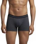 Jockey Men's Cotton Trunks (Pack of 1) (1015-0105-BLKML_Black Melange_Large_Black Melange_L)