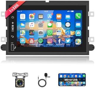 Android 13 Stereo Radio for Ford F150 F250 F350 Fusion Edge Explorer Taurus Freestar, Rimoody 7” Touch Screen Support GPS Navigation WiFi Bluetooth FM/RDS Radio EQ 3USB Split Screen + Backup Camera