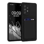 kwmobile Case Compatible with Samsung Galaxy A53 5G Case - TPU Phone Cover with Credit Card Holder - Black