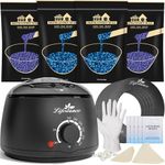 Lifestance L1 Home Waxing Kit, Wax Warmer Hair Removal Kit with 48 Accessories and 400g Lavender and Chamomile Hard Wax Beads, Hard Wax Kit for Eyebrows, Underarms, Body, Legs, Face, Bikini