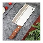 O·Lankeji Chinese Traditional Stainless Steel Slicing Knife, Strong and Durable, Suitable for Household Kitchens and Restaurants (A)