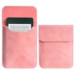 TiMOVO 6 Inch Tablet Sleeve for All-New Kindle 2022/2019, Kindle Paperwhite 6.8 Inch, Kindle Voyage, Kindle 8th Gen 2016, Kindle Touch, Kindle 4/5, Magnetic Closure Protective Pouch Bag, Pink