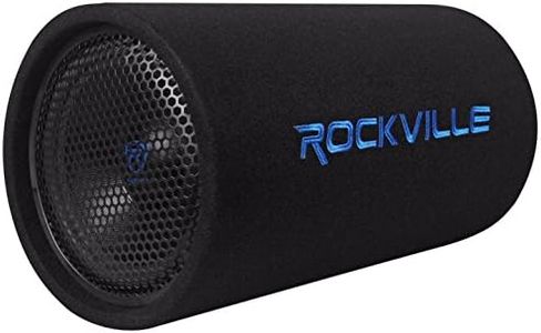 Rockville 10" 500w Powered Subwoofer Tube + Bass Remote, 10 inch (RTB10A)