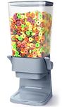 Mivvosakuki Cereal Dispenser Countertop Large Cereal Containers Storage Dispenser For Pantry Dry Food Dispenser Countertop Candy Dispenser Machine Rice Dispenser For Snack,Nuts, Granola(Grey,1PC)