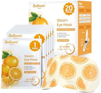 BeHoomi 20 Packs Steam Eye Mask, Heated Eye Mask Warm Compress for Eyes, Disposable Self Heating Steam Mask for Home, Sleep, Spa, Travel Essentials & Relaxation Gifts for Women (Sweet Orange)