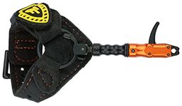 TruFire Spark Youth Buckle Foldback Archery Bow Release - Adjustable Black Strap for Smaller Wrists