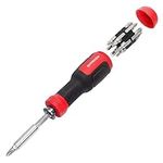 SHARDEN Multi Screwdriver 13-in-1 Screw Driver Adjustable Screwdriver Set Multitool All in One with Torx Security, Flat Head, Phillips, Hex, Pozidriv and 1/4 Nut Driver