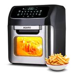 AGARO Regency Air Fryer For Home, 12L, Family Rotisserie Oven, 1800W, 9 Preset Menu, Electric Air Fryer Toaster Oven, Digital Display, Bake, Roast, Toast, Defrost, Silver.