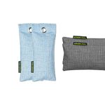 Fitness Mad Sports Odour Absorber | Shoe Deodoriser with Charcoal | Reusable, Multi Purpose Odour Neutralizer | Used for Gloves, Shoes and Bags | 500g Pair Air Purifier | Blue