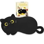 Black Cat Microwavable Heating Pads for Cramps & Period Pain Relief, Cuddle Black Cat Plush Stuffed Animal Heating Pad Menstruation, Period Cramps for Women & Girls, Stuffed Animals Moist Heat Pad