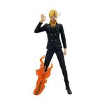 RVM Toys One Piece Anime Sanji Devil Leg on Fire Action Figure [31 cm] for Home Decors, Office Desk and Study Table Collectible Toy Black Multicolor