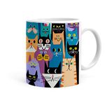 Khakee Cat Theme Ceramic Printed Tea and Coffee Mug(325 Ml)(jan-11596P)- Birthday Gift,Anniversary Gift