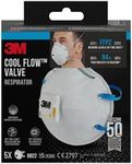 3M 8822 FFP2 Respirator, Valved FFP2 Mask for Hand and Power Tool Work, 5 Pack