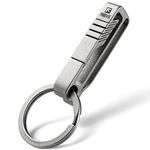 FEGVE Belt Key Ring Holder Titanium Quick Release Integrated Spring Belt Key Clip (BK1S)