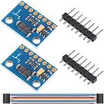 DKARDU GY-511 LSM303DLHC 3-axis Compass Acceleration Sensor Module 3 Axis Magnetometer Module Sensor with Dupont Cable,Pack of 2