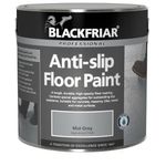 Blackfriar Anti Slip Floor Paint Mid Grey Indoor or Outdoor 5 Litres Semi Gloss