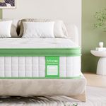 NIXNAP Mattress Double 4FT6, 10 Inch Hybrid Mattress Gel Memory Foam Individually Pocket Spring Mattress, 9-Zone Orthopedic Mattress Medium Firm for Pressure & Back Pain Relief, 135x190x25cm