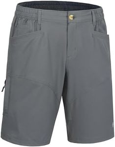Little Donkey Andy Men's Hiking Cargo Shorts with 9 Pockets Lightweight Water-Resistant Quick Dry Golf Travel Shorts Gray S