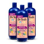 Dr Teal's Kids Bubble Bath 3-in-1 Boost & Renew Elderberry Shampoo & Shampoo with Vitamin C, Pack of 3