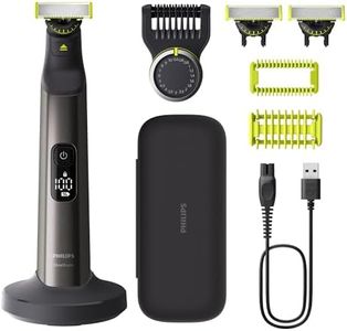 Philips OneBlade Pro 360 Authentique Visage+Corps - Tondeuse à barbe électrique, rasoir et tondeuse corps, 2 lames 360, 1 sabot avec 20 hauteurs de coupe, 1 kit Corps, 1 socle de charge, QP6652/35