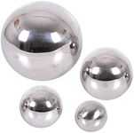 TickiT - 9322 Sensory Reflective Balls - Set of 4 - Mirrored Spheres for Babies and Toddlers - Stainless Steel Sensory Balls for Reflections and Color - For Stylish Nurseries and Bedrooms