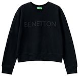United Colors of Benetton Women's Jersey G/C M/L 3j68d104c Sweatshirt, Black 100, XL