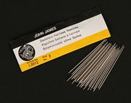 RMLeatherSupply - John James Saddlers Harness Needles (All Sizes) (Pack of 25) Blunt Tip for Leather Sewing … (Size 2 (002))