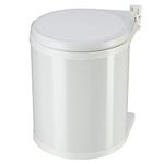 Hailo Compact-Box M Built-in Pull-Out Waste bin | 1 x 15 liters / 4.0 gallons | Lid Lift System | for hinged Door Base cabinets from 15.7 in | White | Made in Germany