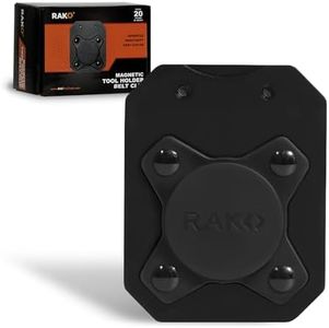 RAK Magnetic Tool Holder for Belt - 20lbs Strong Clip-On Belt Magnet Holster, Heavy Duty Belt Clip Tool Pouch Accessory for Hammer, Screw Driver, Pliers, Screws & Nails and Hardware Holder