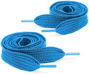 Mercury + Maia Thick Fat Shoe Laces for Sneakers - Chunky Jumbo Wide Shoelaces - Stay Tied - USA Made- (40, NEON BLUE)